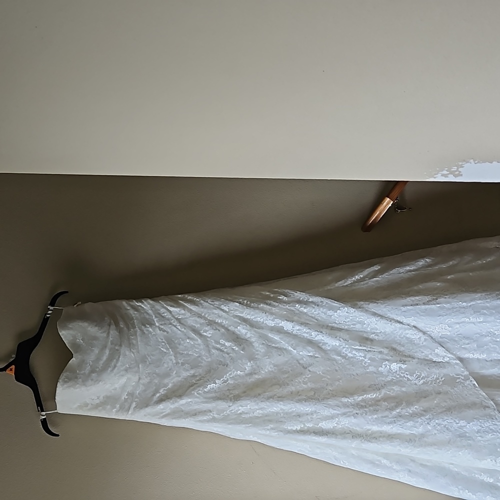 NWOT David's Lace Flore Length Wedding Dress. - Picture 15 of 16